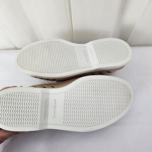 Sperry Women's Authentic Original Float Cozy Boat Shoe Tan Glitter ShimmerSize 8 - Picture 8 of 11